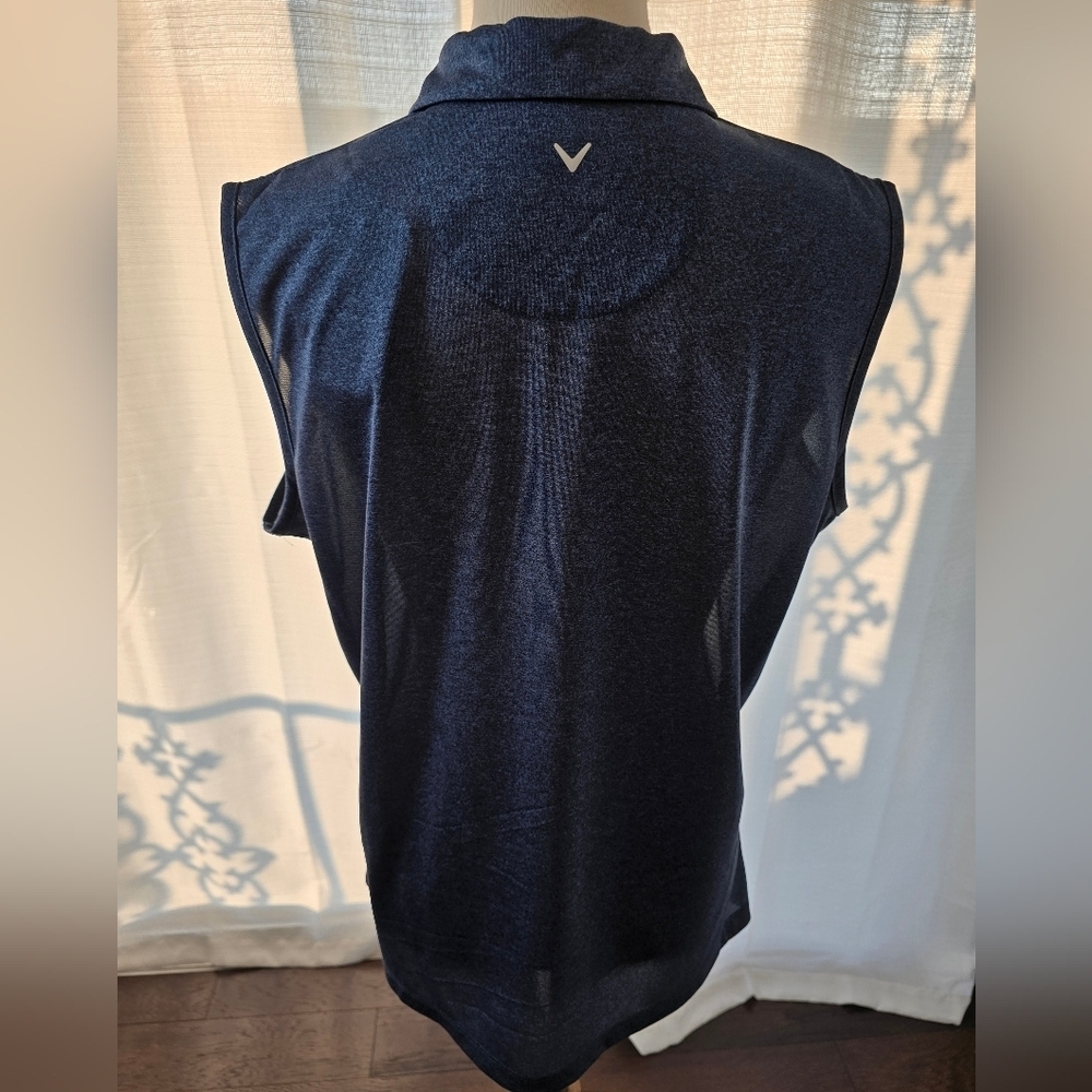 Callaway NWT Women's 1/4 Zip Sleeveless Golf Polo - Picture 5 of 9